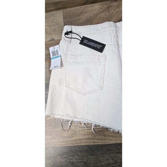 Blank NYC The Reeve Sunflower Floral Embroidered White Denim Shorts 27 New w Tag - Picture 5 of 14